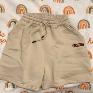 PlayboyxMisguided Stone Elastic shorts